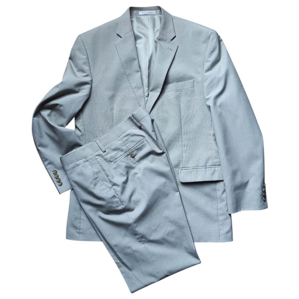 Chaps Beige Suit Blazer & Dress Pants Set